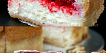 PUDDING-SCHMAND-KUCHEN MIT HIMBEEREN