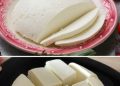 Hausgemachter Käse mit 1 Liter Milch, einer halben Zitrone und 1 Joghurt