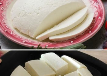 Hausgemachter Käse mit 1 Liter Milch, einer halben Zitrone und 1 Joghurt