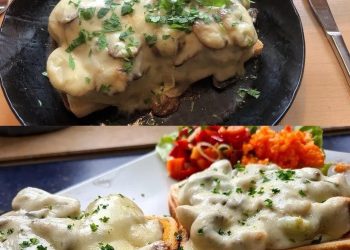 Jägertoast mit Käse überbacken, Leckerer als im restaurant