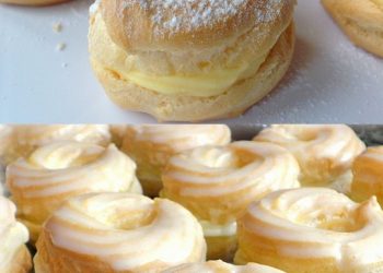 Spritzkuchen mit Vanillecreme