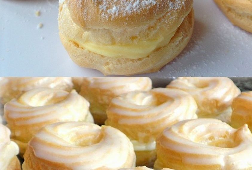 Spritzkuchen mit Vanillecreme 