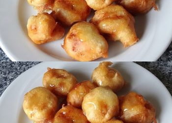 Gebackene Banane mit Honig