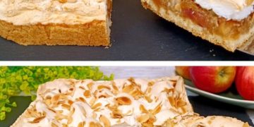 Was für ein guter Apfelkuchen! In wenigen Minuten ist es fertig