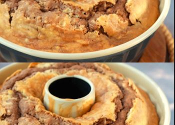 Gugelhupf mit Marzipan und gehackten Mandeln