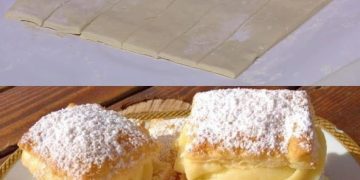Vanillecremepudding im Blätterteig mit nur 4 Zutaten !