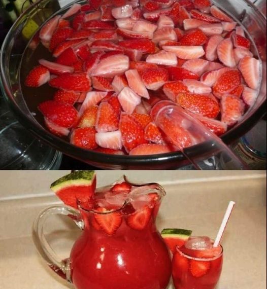 ERDBEER BOWLE MIT MELONE