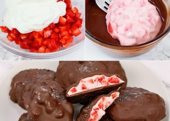 Schokolade und Erdbeeren: super gierig!