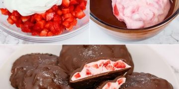 Schokolade und Erdbeeren: super gierig!