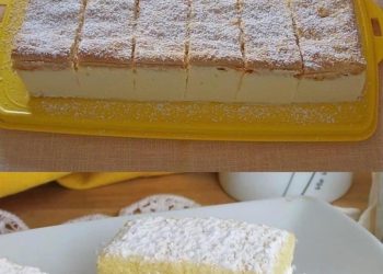 Zitronen Mascarpone-Schnitten