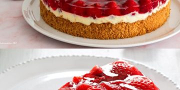 ERDBEERKUCHEN MIT VANILLECREME