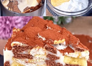 Bananen-Keks-Kuchen: das köstliche Dessert ohne Ofen