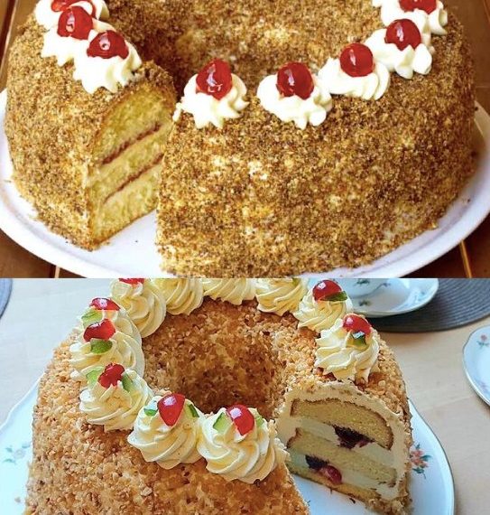 Frankfurter Kranz aus Biskuit, Mhmmm der ist wahnsinnig lecker!