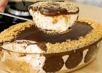 Butterkeks Dessert mit Quark und Sahne