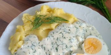 Eier in Dillsoße mit Kartoffeln absolut lecker