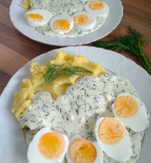 Eier in Dillsoße mit Kartoffeln absolut lecker