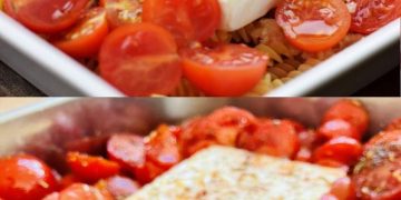 Gebackener Feta mit Tomaten aus dem Ofen