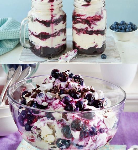 Heidelbeer Mascarpone Dessert Traum