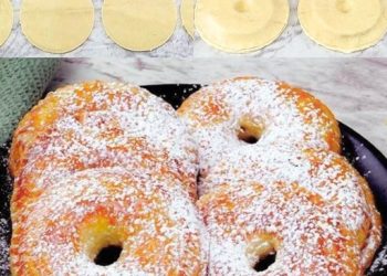 Gebackene Apfelringe in 3 Minuten zubereitet