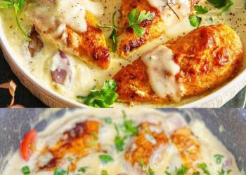 Hähnchenbrust in cremiger Knoblauch Parmesansoße