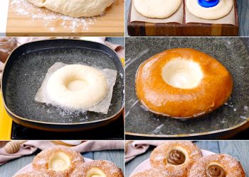 Frittierte Donuts mit Haselnusscreme: das Rezept für weiche und köstliche süße Sauerteigprodukte