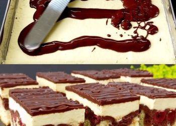 Klassische Donauwelle mit Pudding-Buttercreme