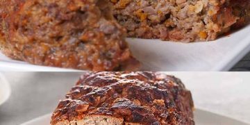 Paprika-Feta-Hackbraten