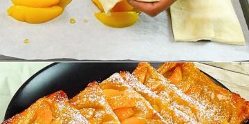 Pfirsich-Blätterteig: Das Rezept für Fruchtbonbons in wenigen Minuten fertig