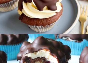 Donauwellen Muffins mit Pudding