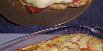 Hähnchenbrustfilet mit Tomate und Mozzarella in Kräuter Sahne Sauce