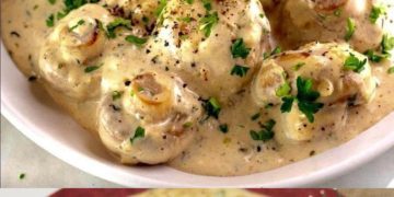 knoblauchpilze in Parmesankäse so einfach sooo LECKER