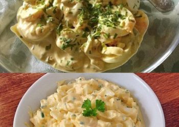 Eiersalat mit Knoblauch, unglaublich lecker