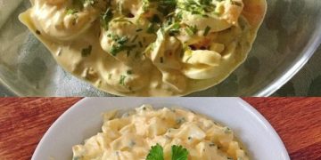 Eiersalat mit Knoblauch, unglaublich lecker