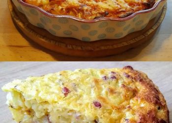 Zwiebelkuchen ohne Boden, so lecker, dass man sie 2 Mal pro Woche kochen möchte!