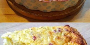 Zwiebelkuchen ohne Boden, so lecker, dass man sie 2 Mal pro Woche kochen möchte!