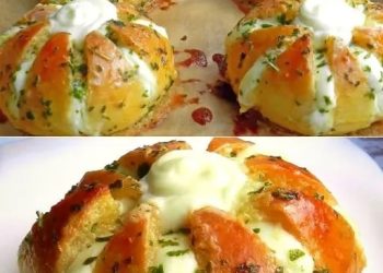 Frischkäse-Knoblauchbrot