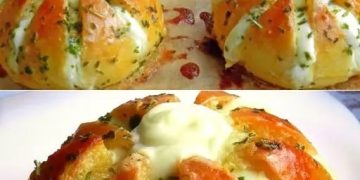 Frischkäse-Knoblauchbrot