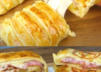 Blätterteigstrudel mit Schinken und Käse, Suchtfaktor Garantiert!