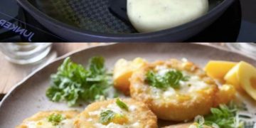 Kartoffelfrikadellen gefüllt mit Schmelzkäse, Zum reinlegen lecker