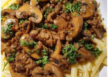 Das liebt meien Familie sooo viel, Nudeln mit Hack Pilz Rahmsauce