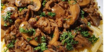 Das liebt meien Familie sooo viel, Nudeln mit Hack Pilz Rahmsauce