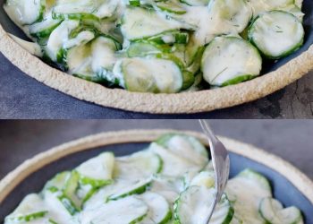 Der beste Salat den ich kenne, Gurkensalat mit Schmand