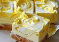 Elegantes Rezept für Marmorierte Zitronen-Käsekuchenriegel