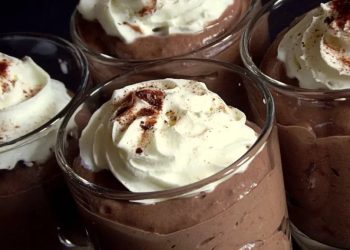 Käsekuchen Creme mit Nutella im Glas