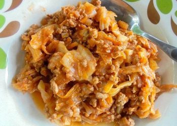 Kohl geschmort mit Hackfleisch