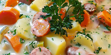 Kohlrabikartoffelmohrrübeneintopf Mlt Wiener Würstchen