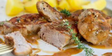 Schweinemedaillons in Pfefferrahmsauce