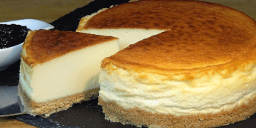 Ultracremiger Käsekuchen, schmilzt auf der Zunge