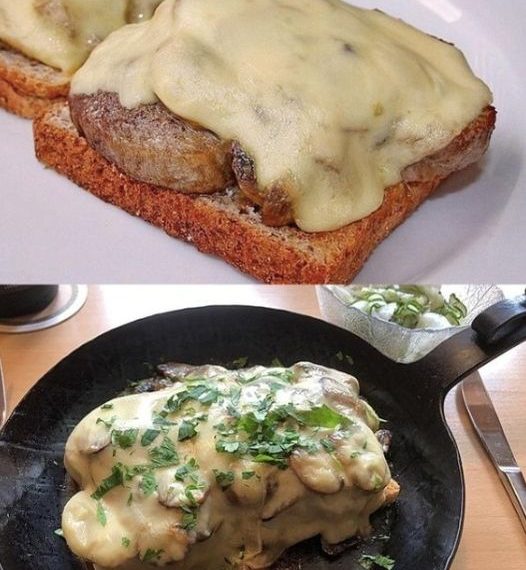 Jägertoast mit Käse überbacken mit Suchtfaktor 100