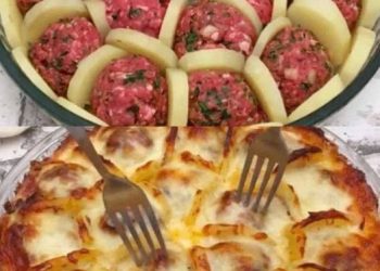 Potato and Meatball Gratin